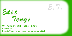 edit tenyi business card
